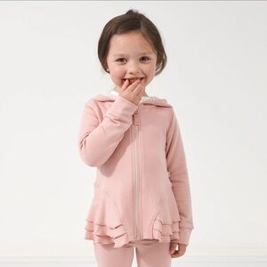 PLAY by LITTLE SLEEPIES EUC Bamboo Blush Peplum Hoodie
